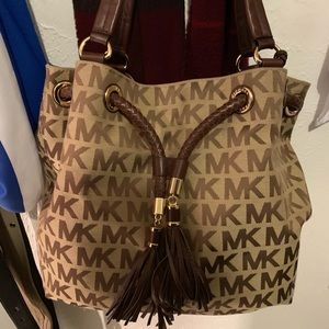 Michael Kors Canvas Drawstring Purse